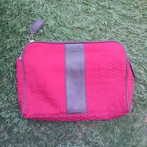 Coach Red and Brown Bag